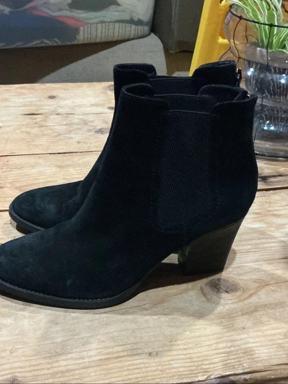 Aquatalia Black Suede Ankle Booties